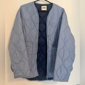 Zara Quilted Blue Jacket